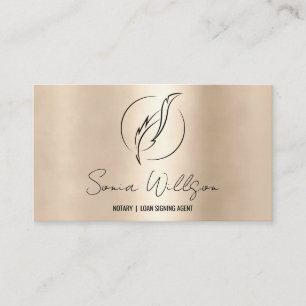 Carte De Visite Agent de signature de contrat de prêt et de notair