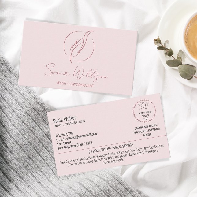 Carte De Visite Agent de signature de contrat de prêt et de notair (Créateur téléchargé)