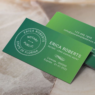 Carte De Visite Agent de signature de crédit de timbre notaire Gr