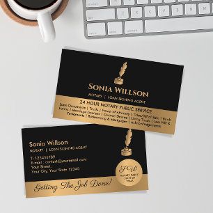 Carte De Visite Agent de signature de crédit et de notaire mobile 