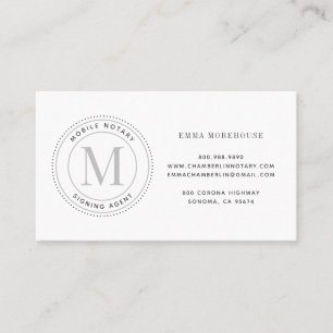 Carte De Visite Agent de signature de notaire simple et portable