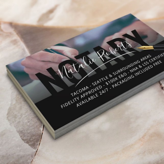 Carte De Visite Agent de signature de prêt du service de notaire m (Créateur téléchargé)