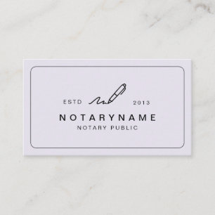 Carte De Visite Agent de signature de prêt mobile Notaire public L
