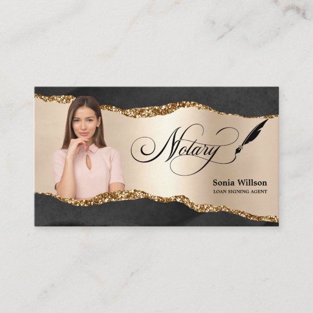 Carte De Visite Agent de signature de prêt notaire Insertion moder (Devant)