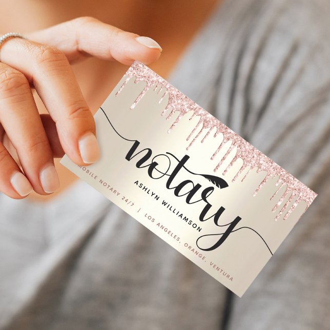 Carte De Visite Agent de signature de prêt notaire Parties scintil (Créateur téléchargé)