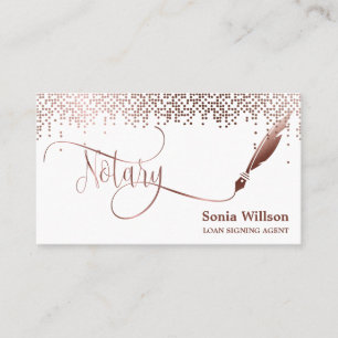 Carte De Visite Agent de signature de prêt notaire Parties scintil