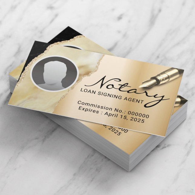 Carte De Visite Agent de signature de prêt notaire Porte en marbre (Créateur téléchargé)