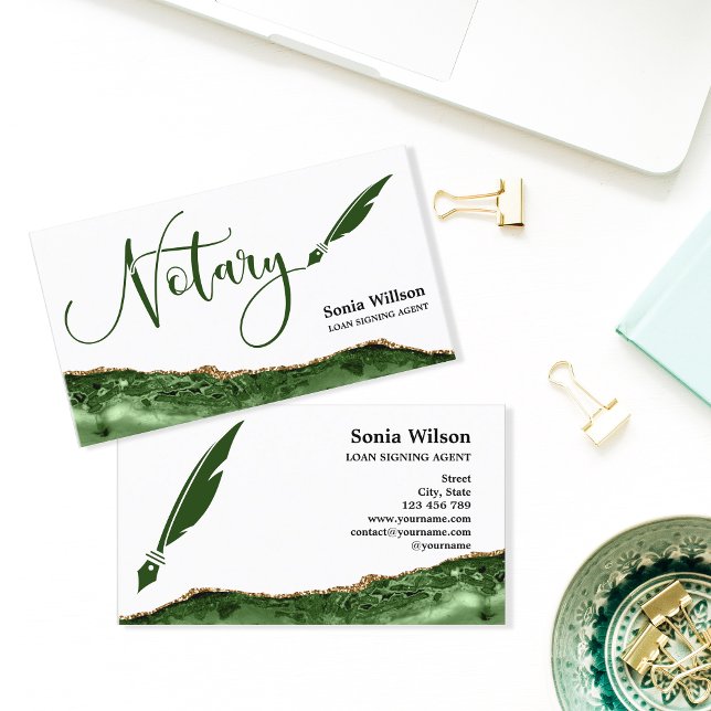 Carte De Visite Agent de signature de prêt notaire professionnel B (Créateur téléchargé)