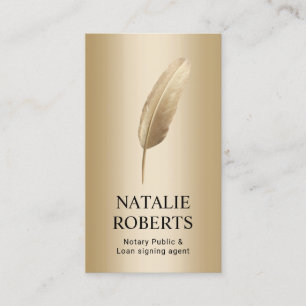 Carte De Visite Agent De Signature De Prêt Notaire Stylo De Quill