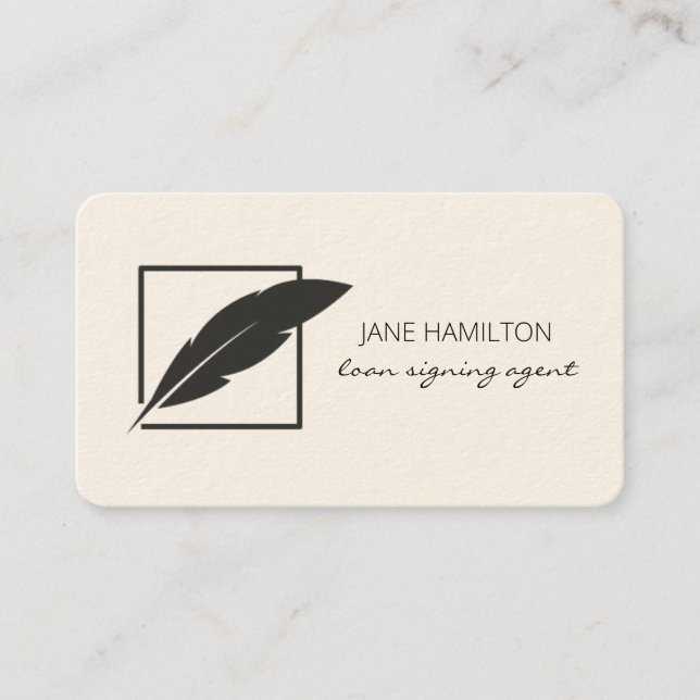 Carte De Visite Agent de signature de prêt notarial (Devant)