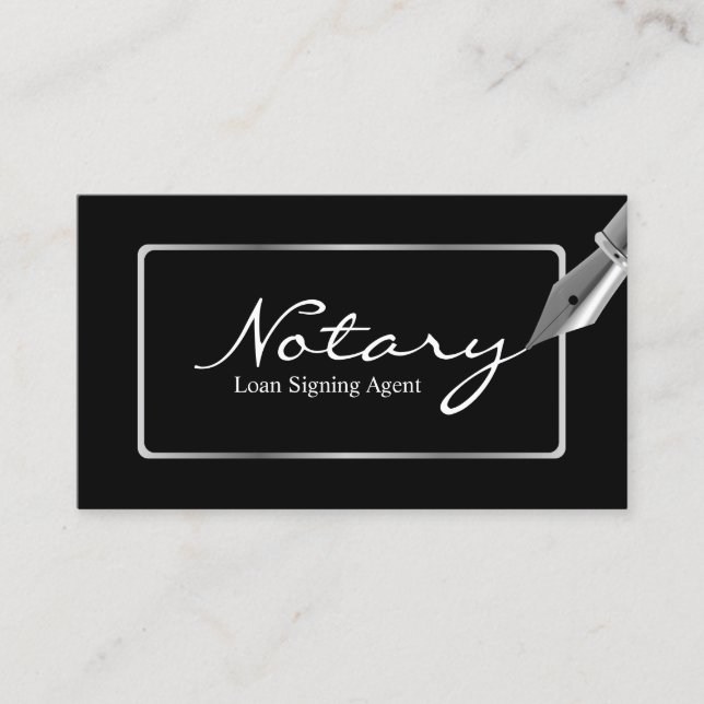 Carte De Visite Agent de signature de prêt notarié (Devant)
