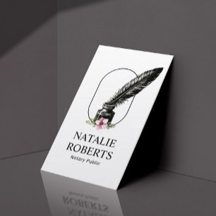 Carte De Visite Agent de signature de prêt public notaire Logo Flo