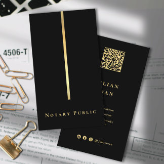 Carte De Visite Agent de signature de prêt public notaire moderne 