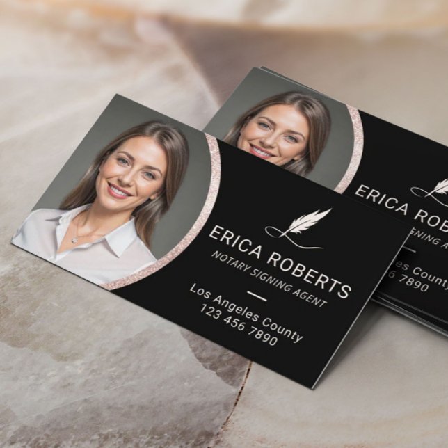 Carte De Visite Agent de signature de prêt public notaire Photo mo (Créateur téléchargé)