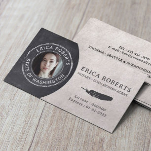 Carte De Visite Agent de signature de prêt public notaire Photo Vi