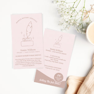 Carte De Visite Agent de signature de prêt public notaire professi