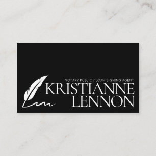 Carte De Visite Agent De Signature De Prêt/Public Notaire Simple B