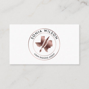 Carte De Visite Agent de signature du prêt par timbre du Texas