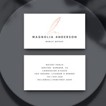 Agent de signature publique notaire Rose Gold Foil