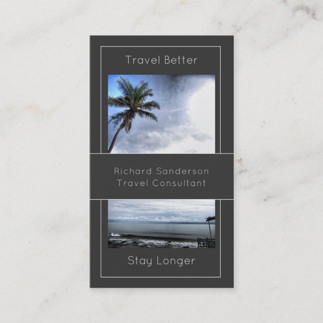 Carte De Visite Agent de voyage avec code QR (Devant)