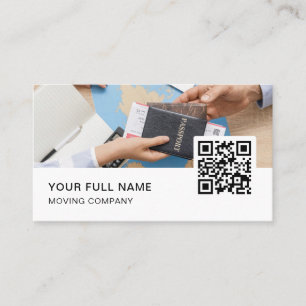 Carte De Visite Agent de voyage Code QR Logo des médias sociaux