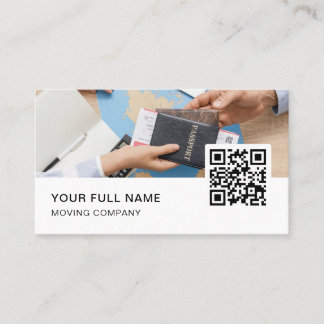 Carte De Visite Agent de voyage Code QR Logo des médias sociaux