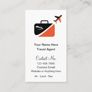 Carte De Visite Agent de voyage moderne tendance expert