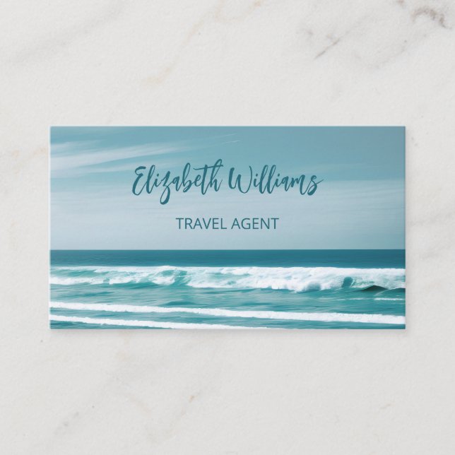 Carte De Visite Agent de voyage Ocean | Code QR (Devant)