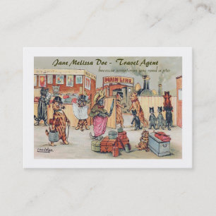 Carte De Visite Agent de voyage ou organisateur de voyages drôle