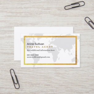 Carte De Visite Agent de voyage professionnel moderne et accrocheu