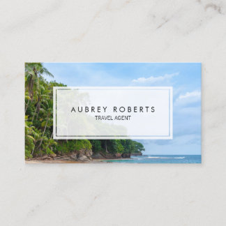 Carte De Visite Agent de voyage professionnel Tropical Beach