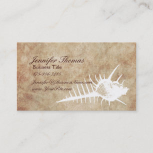 Carte De Visite Agent de voyage Tropical Seashelll