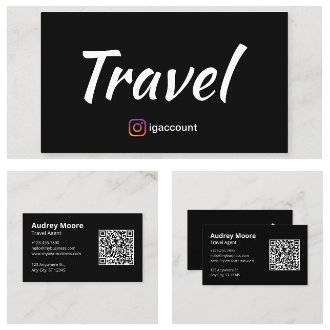 Carte De Visite Agent de voyages (Travel Agent Business Cards)