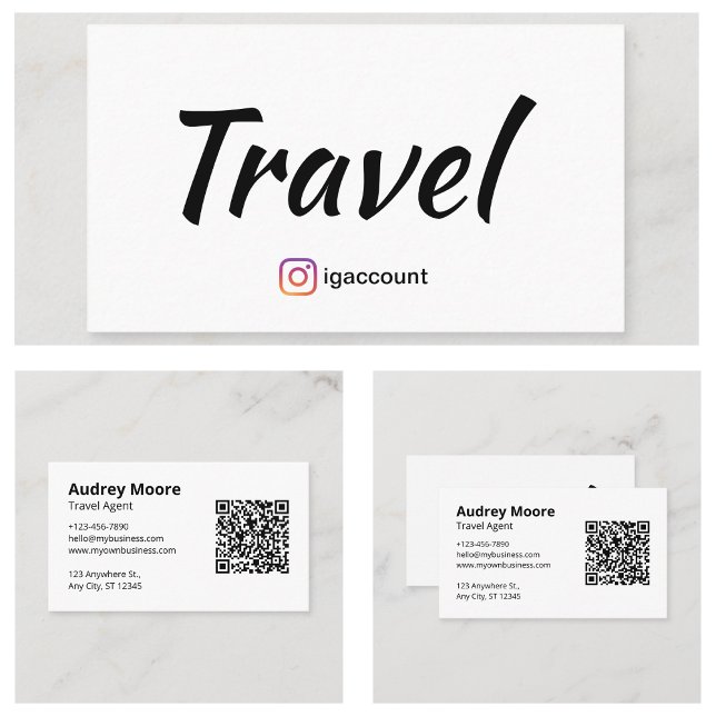 Carte De Visite Agent de voyages (Travel Agent Business Cards)