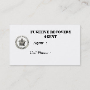 Carte De Visite Agent fugitif de récupération