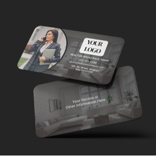 Carte de visite Agent immobilier avec logo personn
