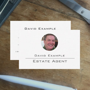 Carte De Visite Agent immobilier avec photo du titulaire
