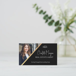 Carte De Visite Agent immobilier Courtier en immobilier Logo Moder