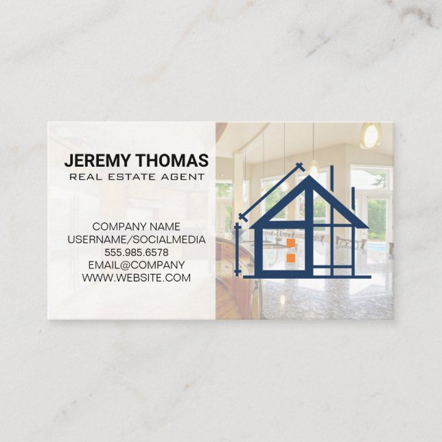 Carte De Visite Agent immobilier | Cuisine | Locations (Devant)