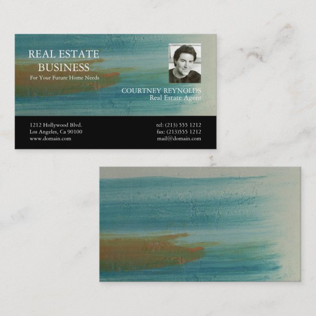 Carte De Visite Agent immobilier d'art abstrait de Santa Fe (Devant / Derrière)