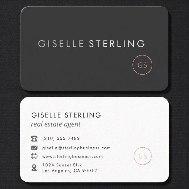 Carte De Visite Agent immobilier de luxe professionnel (Créateur téléchargé)