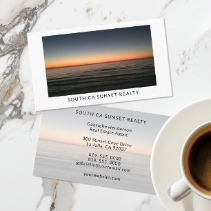 Carte De Visite Agent immobilier de luxe sur la côte