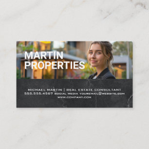 Carte De Visite Agent immobilier Femme d'affaires Propriétés