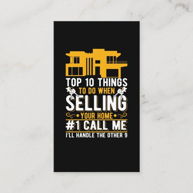 Carte De Visite Agent immobilier Funny Courtier immobilier Humour (Devant)