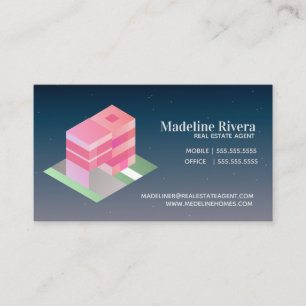 Carte De Visite Agent immobilier isométrique à domicile