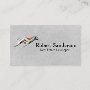 Carte De Visite Agent immobilier   Logo des propriétés résidentiel