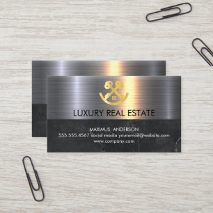 Carte De Visite Agent immobilier Logo des touches d'accueil