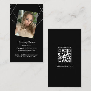 Carte De Visite Agent immobilier minimaliste à domicile Courtier e