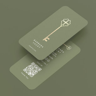 Carte De Visite Agent immobilier minimaliste Avocat notaire Clé Sa