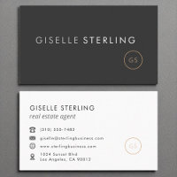 Agent immobilier minimaliste Luxe noir